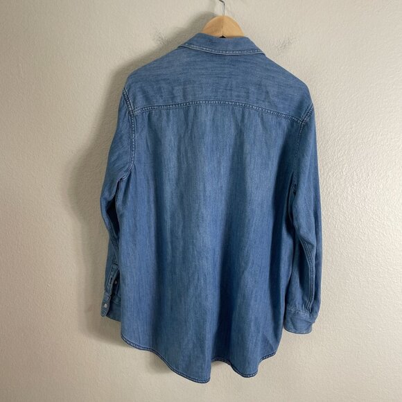 Old Navy Blue Long Sleeve Button Down Shirt - Picture 6 of 7